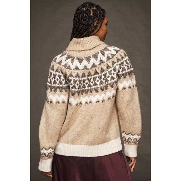 Pilcro Turtleneck Sweater Plus Size 2X Oversized Fair Isle Slouchy Ribbed NEW - Picture 2 of 15